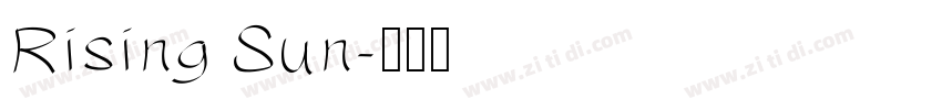 Rising Sun字体转换